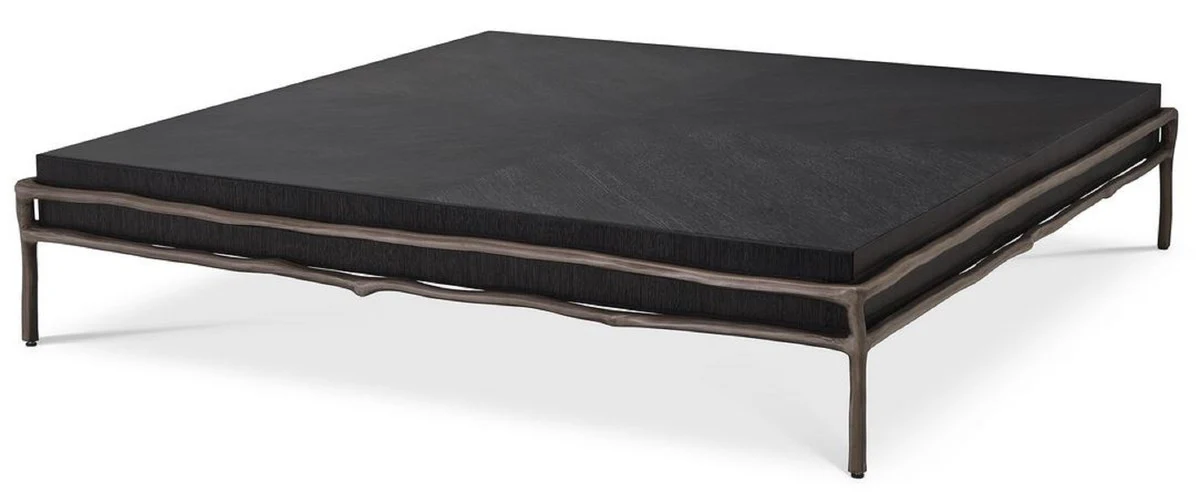 Luxury coffee table anthracite gray / bronze 120 x 120 x H. 25.5 cm - Living room furniture - Hotel furniture - Luxury collection