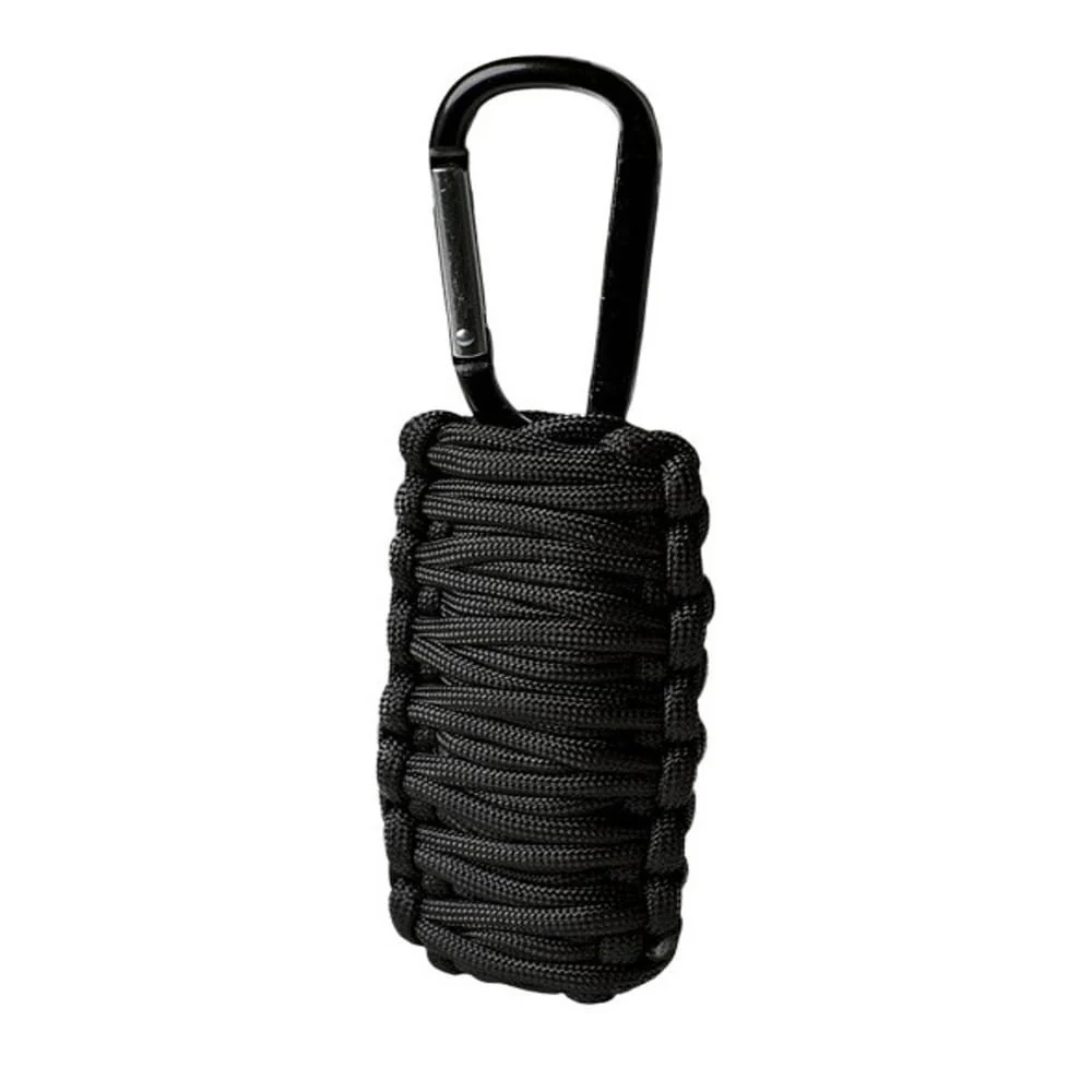 Mil-Tec Kit de Supervivencia Llavero Paracord negro