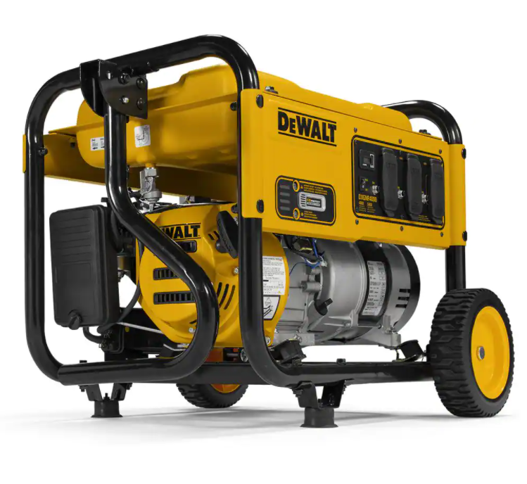 DEWALT 4000-Watt Manueller Start Gas-Powered Portable Generator mit Premium-Motor, Überdachte Outlets und CO Protect