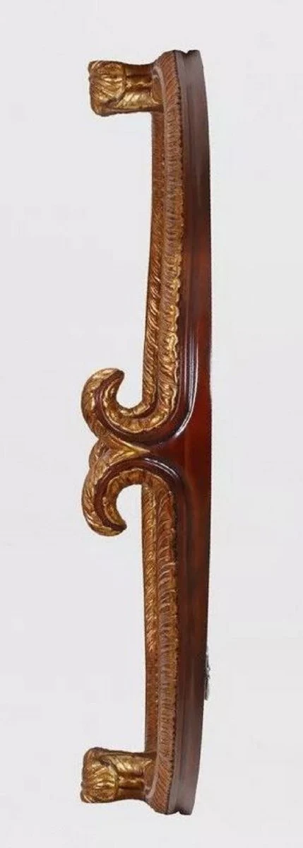 Luxury Baroque Wall Mirror Antique Gold / Dark Brown - Oval Mirror in Baroque Style - Baroque Wardrobe Mirror - Luxury Furniture in Baroque Style - Baroque Furniture - Noble & Magnificent