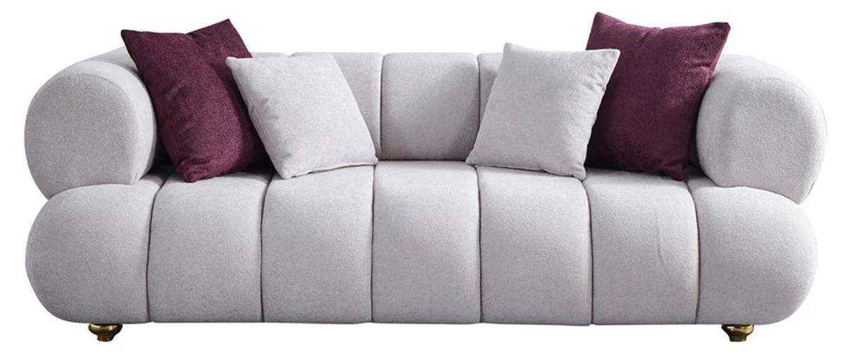 Luxury 3 Seater Sofa Gray / Gold - Modern Living Room Sofa - Modern Living Room Furniture - Luxury Collection