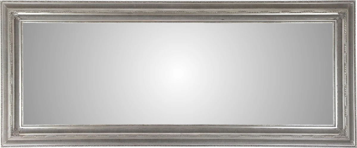 Antique style wall mirror silver 202 x H. 84 cm - Baroque living room furniture