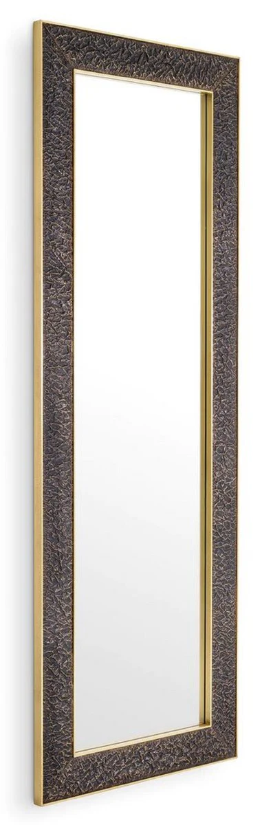 Luxury wall mirror bronze / antique brass 80 x 3.5 x H. 220 cm - Rectangular mirror - Living room mirror - Bedroom mirror - Cloakroom mirror - Luxury furniture - Luxury interior