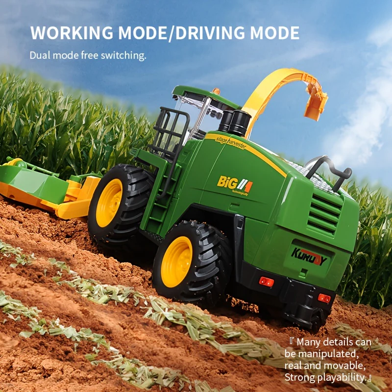 Ferngesteuerter Erntetraktor: 2,4-GHz-Landwirtschaftsfahrzeugspielzeug mit Lichtern und Sprühgerät für Kinder – Maßstab 1:24!
