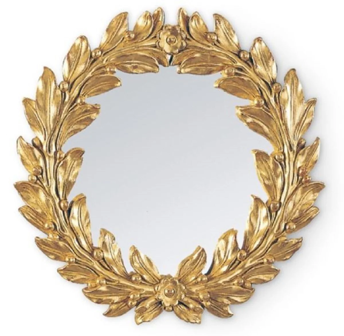 Luxury Baroque Mirror Gold - Round Italian Baroque Style Wall Mirror - Luxury Furniture in Baroque Style - Baroque Furniture - Luxury Quality - Made in Italy