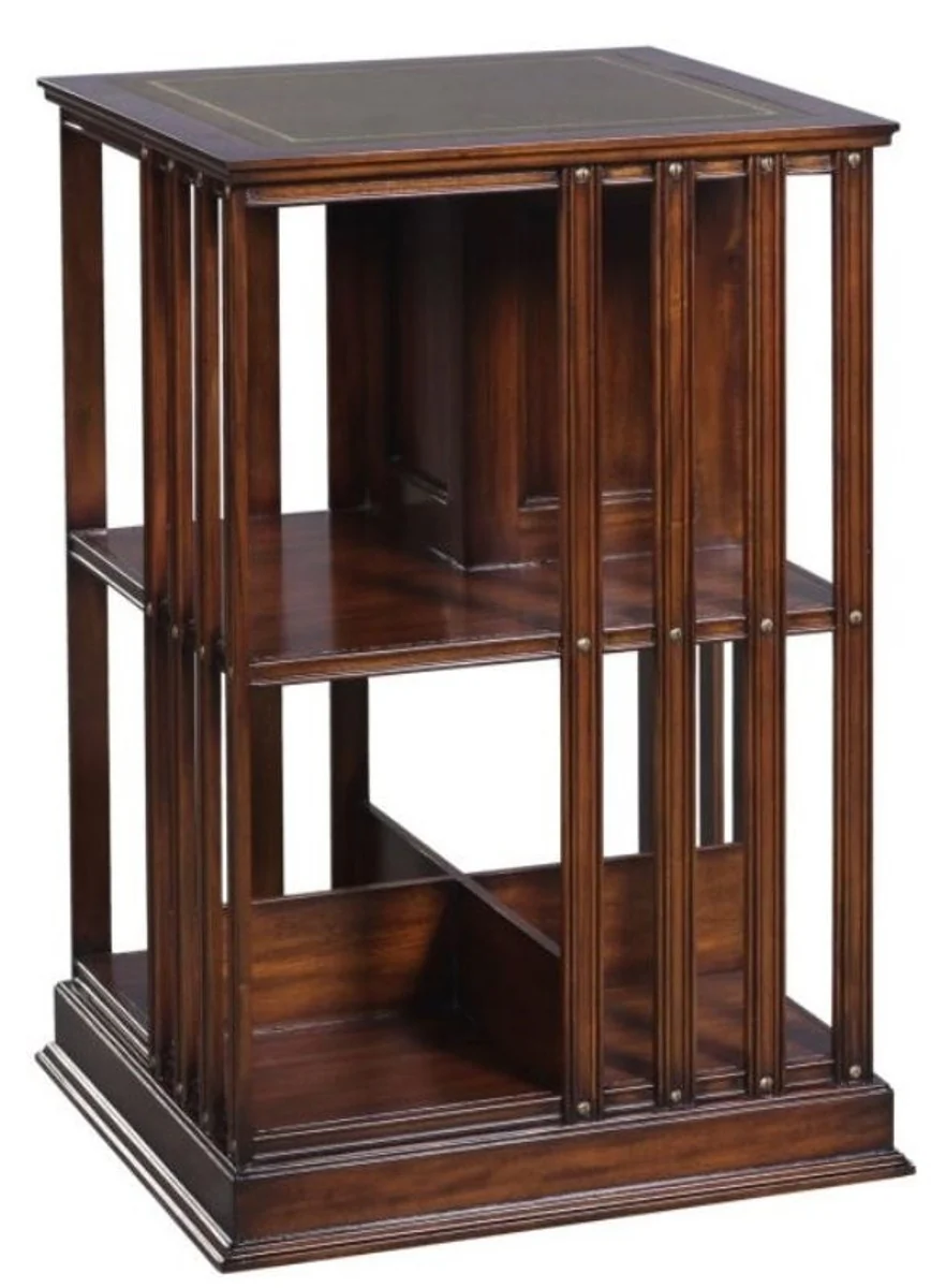 Luxury mahogany bookcase brown / green 49 x 49 x H. 80 cm - Luxury Collection
