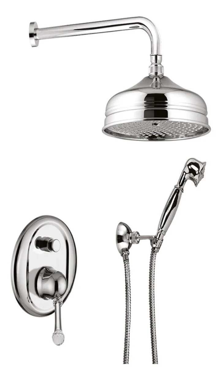 Luxury bathroom shower set / shower set with Swarovski crystal glass silver - luxury quality