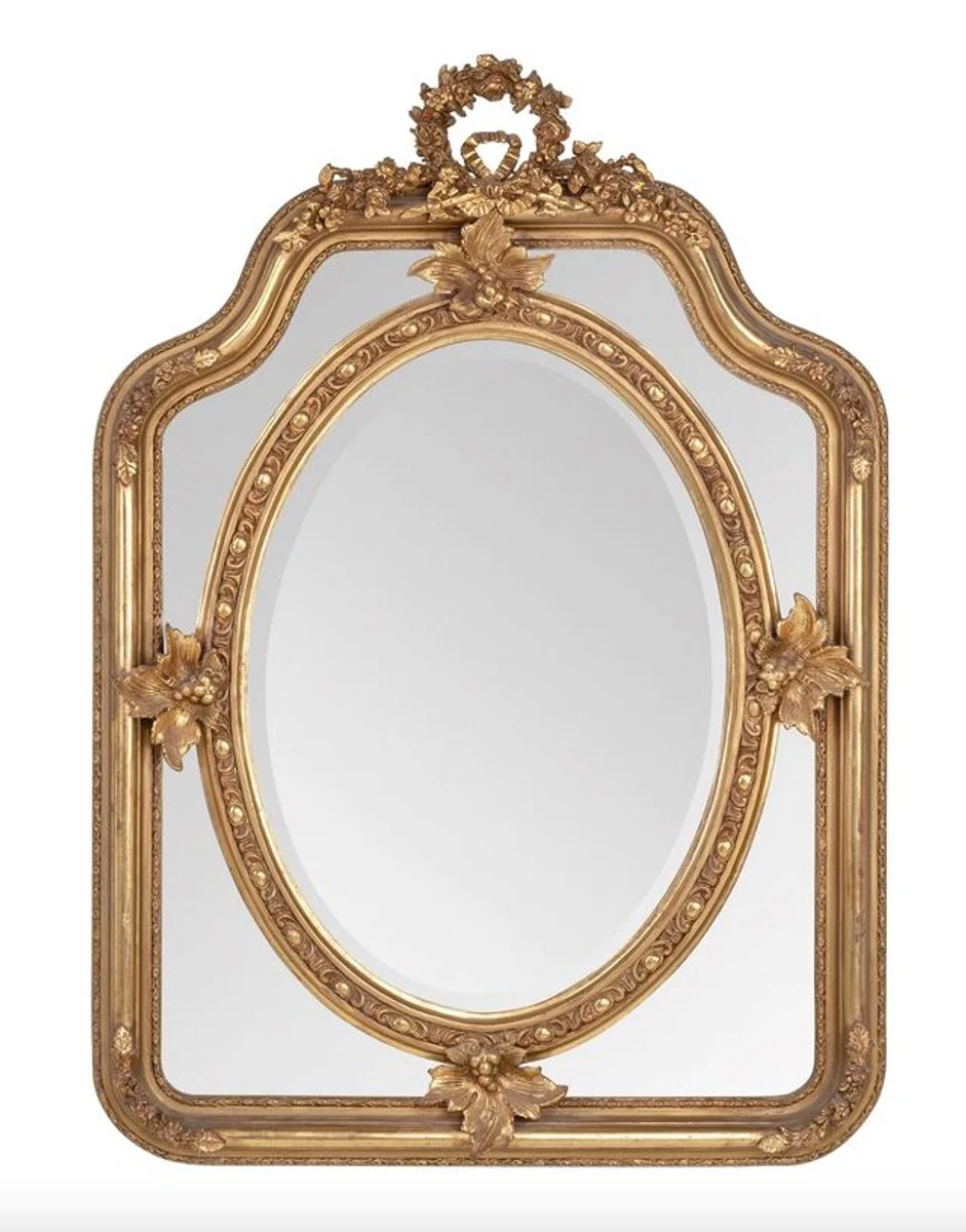 Baroque mirror gold 90 x H 120 cm - wall mirror antique style living room furniture