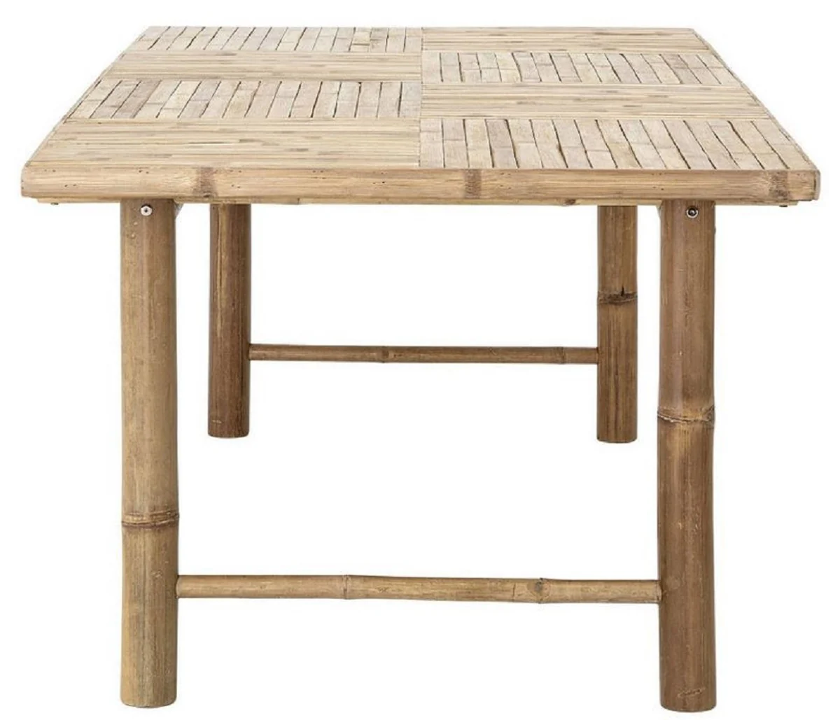 Luxury dining table natural colors 200 x 100 x H. 74 cm - Rectangular bamboo kitchen table - Dining room furniture - Bamboo furniture - Luxury furniture - Luxury dining room furnishings