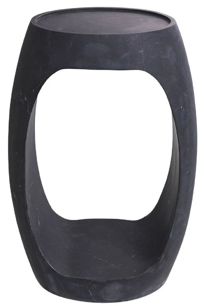 Luxury marble side table black 37 x 29 x H. 55.5 cm - Marble Furniture - Luxury Quality