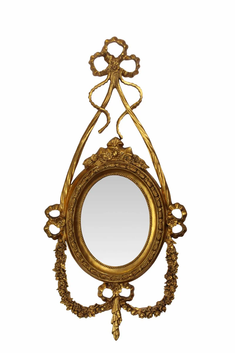 Baroque wall mirror gold W 59 x H 122.5 cm - noble & magnificent