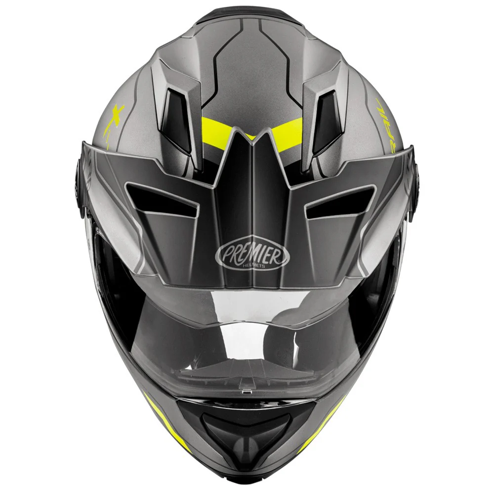 PREMIER XTRAIL EVO XT AND BM MODULAR HELMET GRAY / YELLOW