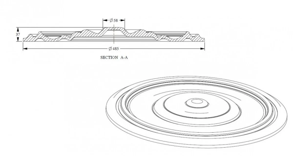 Stucco rosette 48.5 x 48.5 cm ceiling stucco ceiling rosette stucco rosette wall rosette