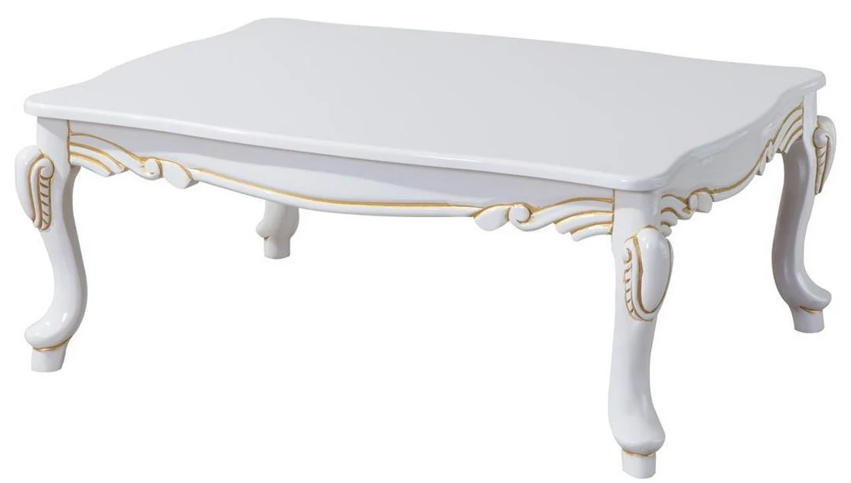 Luxury baroque living room set pink / silver / white / gold - 2 sofas & 2 armchairs & 1 coffee table - noble living room furniture in baroque style