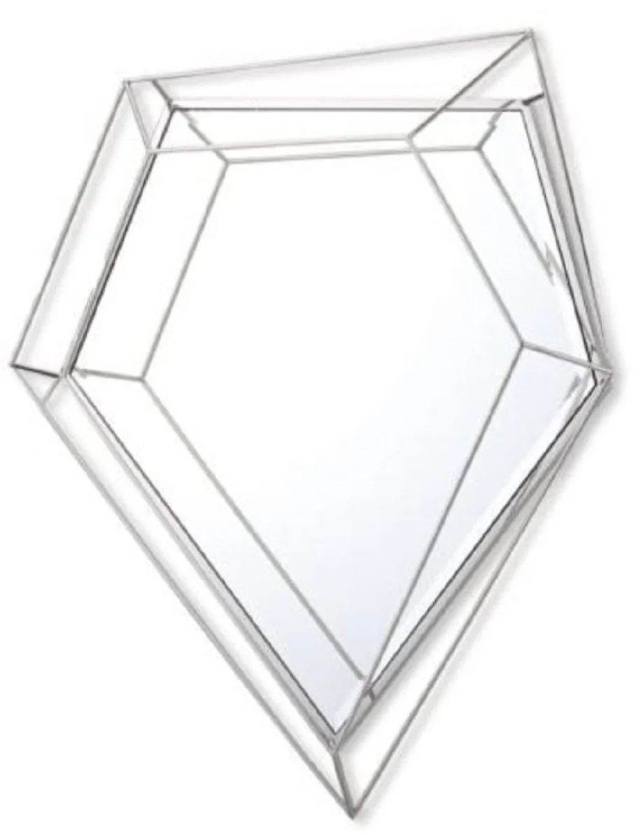 Luxury wall mirror silver 92 x 12 x H. 141 cm - living room mirror - bedroom mirror - cloakroom mirror - luxury furniture