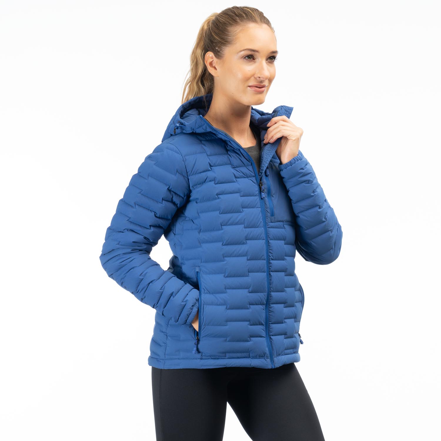 Luna stretch down jacket with hood
