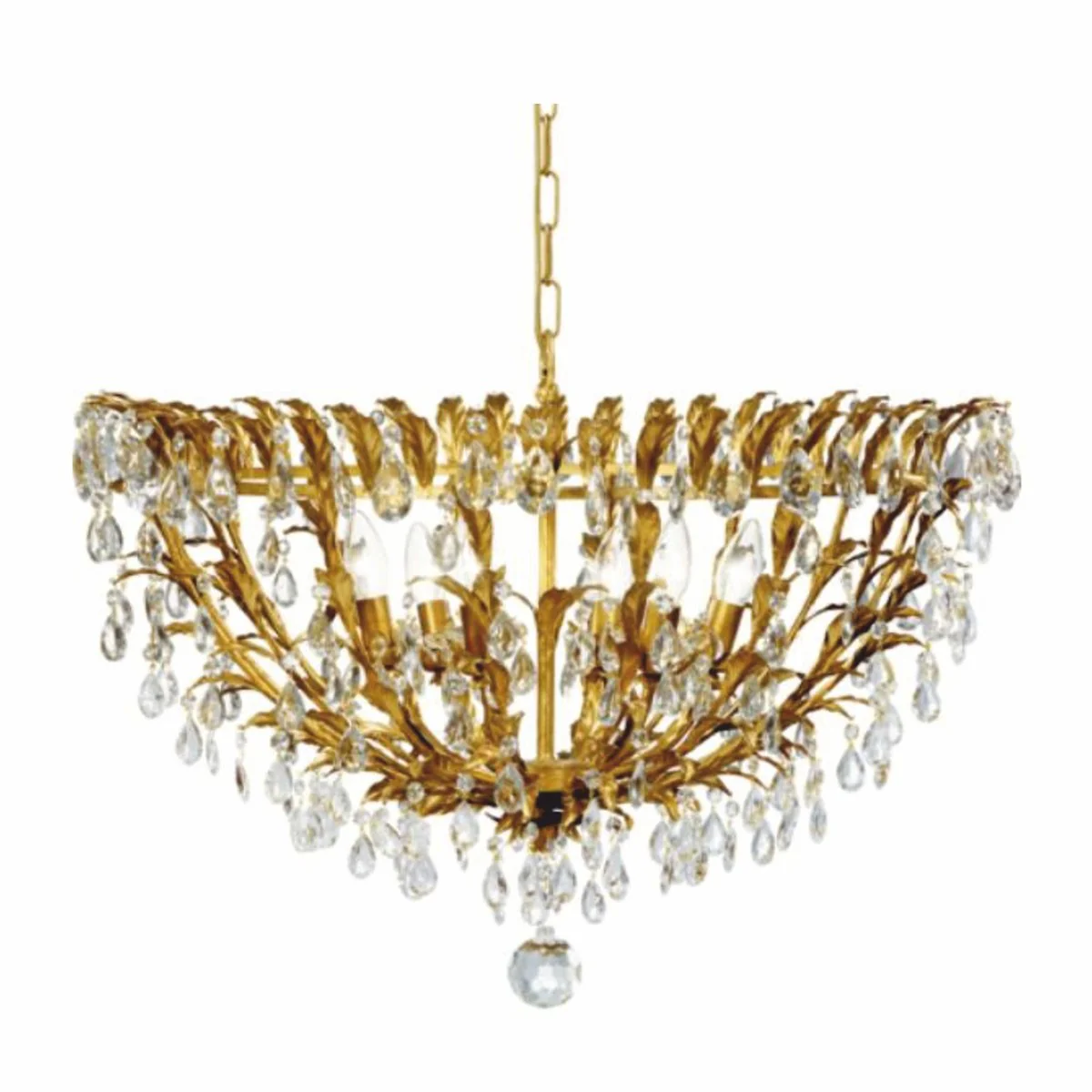 Luxury baroque crystal pendant light gold Ø 75 x H. 50 cm - Made in Italy