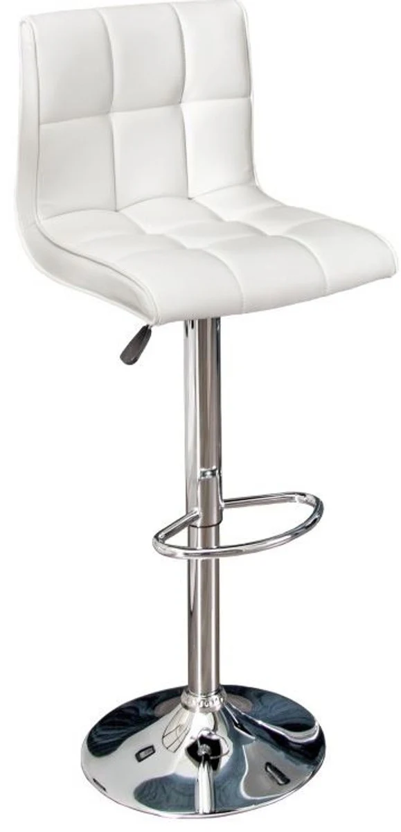 Designer bar chair faux leather white - bar stool - furniture restaurant hotel