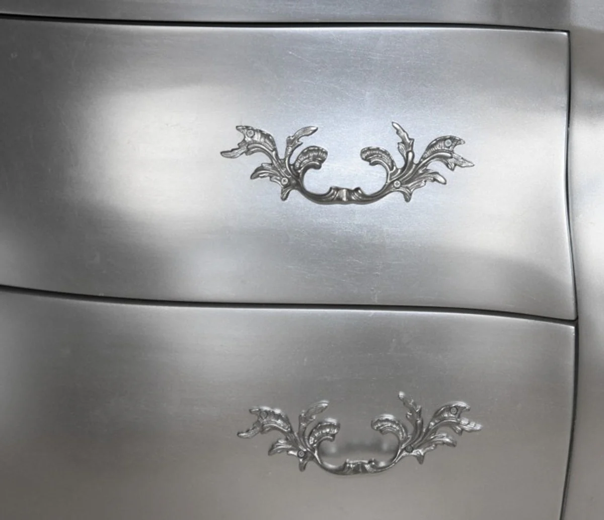 Baroque chest of drawers with 2 drawers Mod2 silver width 95 cm, height 86 cm - Baroque furniture