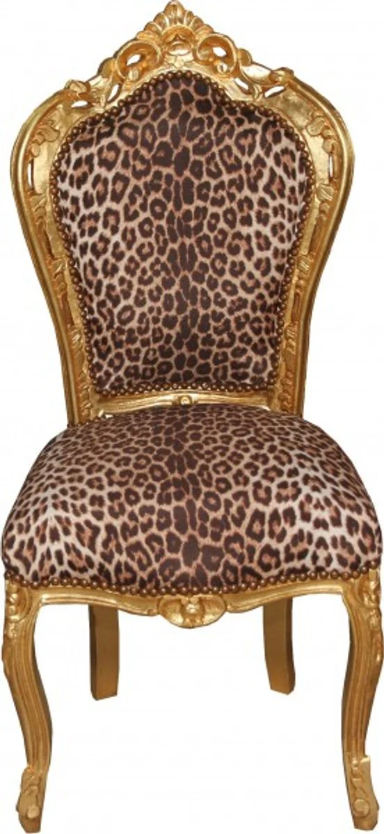 Baroque Dining Room Chair Leopard/Gold Mod2 - Baroque Furniture