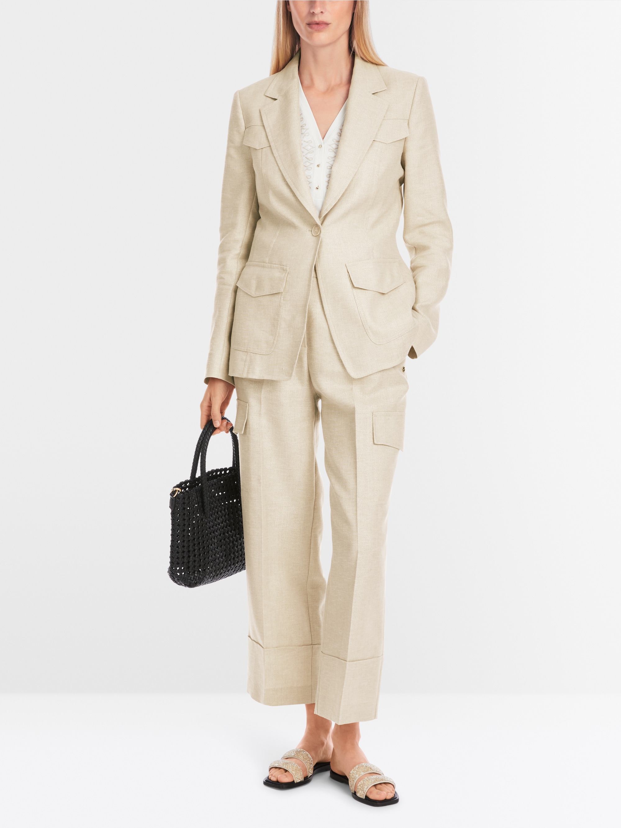 Marc-Cain Slim-Fit-Blazer im Utility-Stil