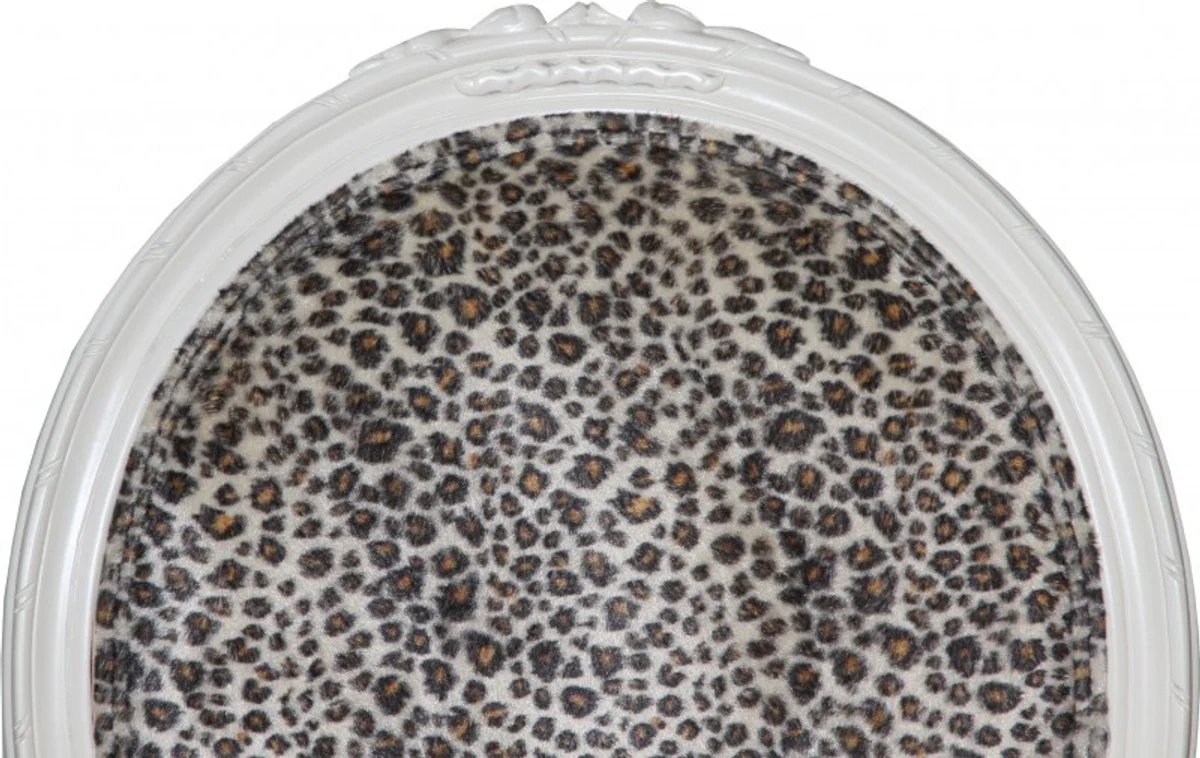 Baroque dining room chair with armrests Mod2 Leopard / Cream - Baroque furniture