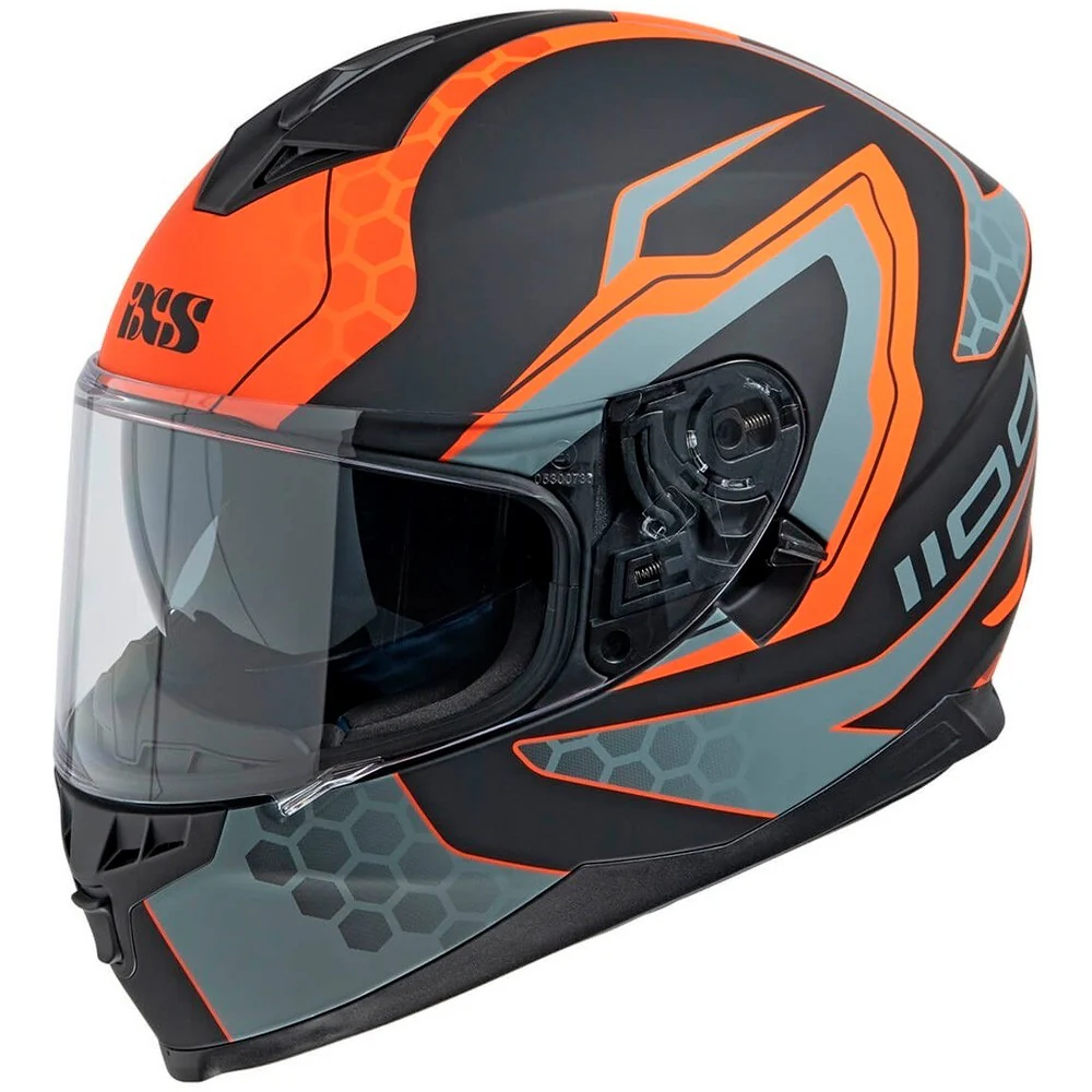 CASCO IXS 1100 2.2 - NEGRO MATE / NARANJA