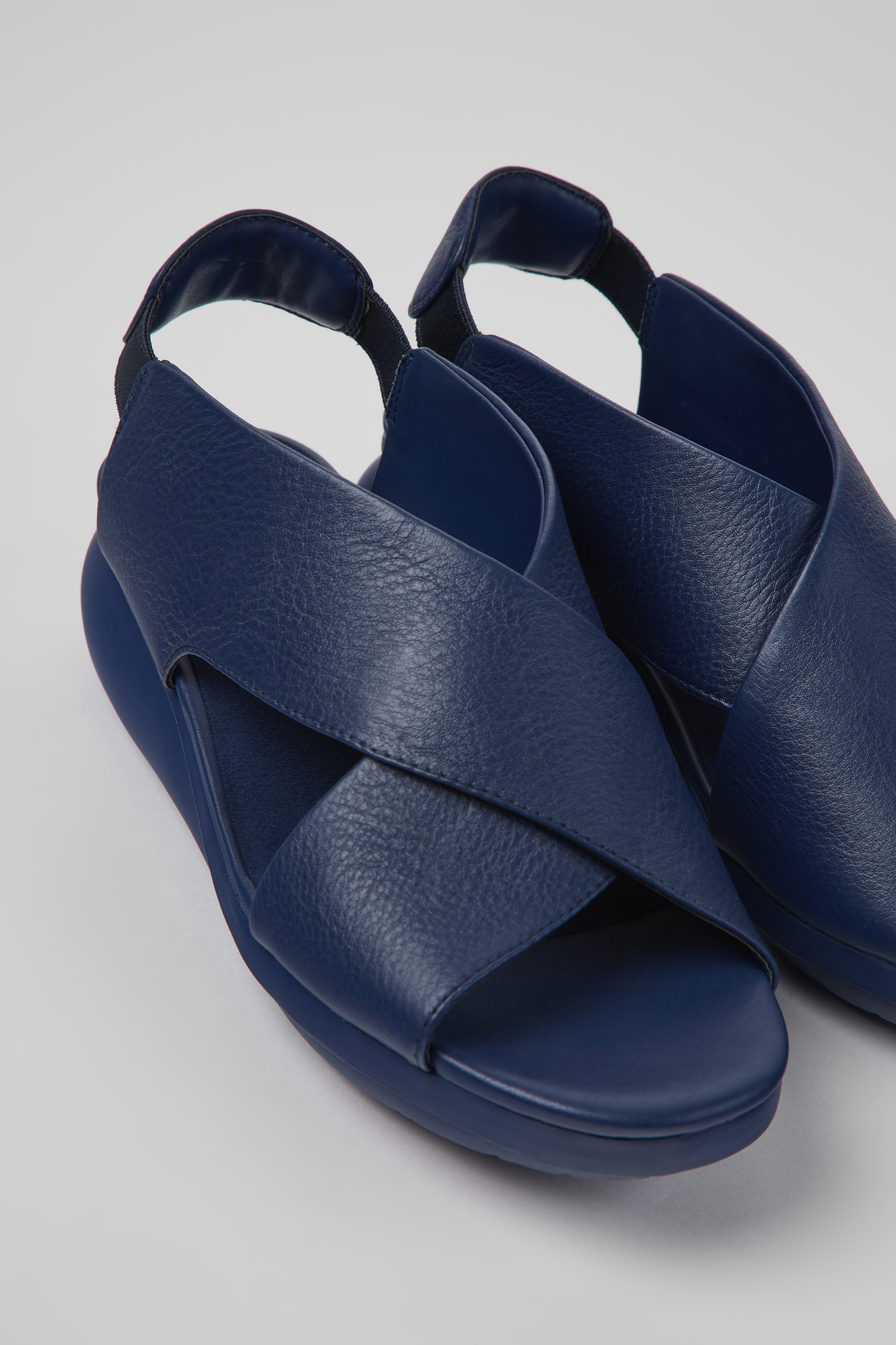 Ballon - Blaue Leder Sandalen für Damen