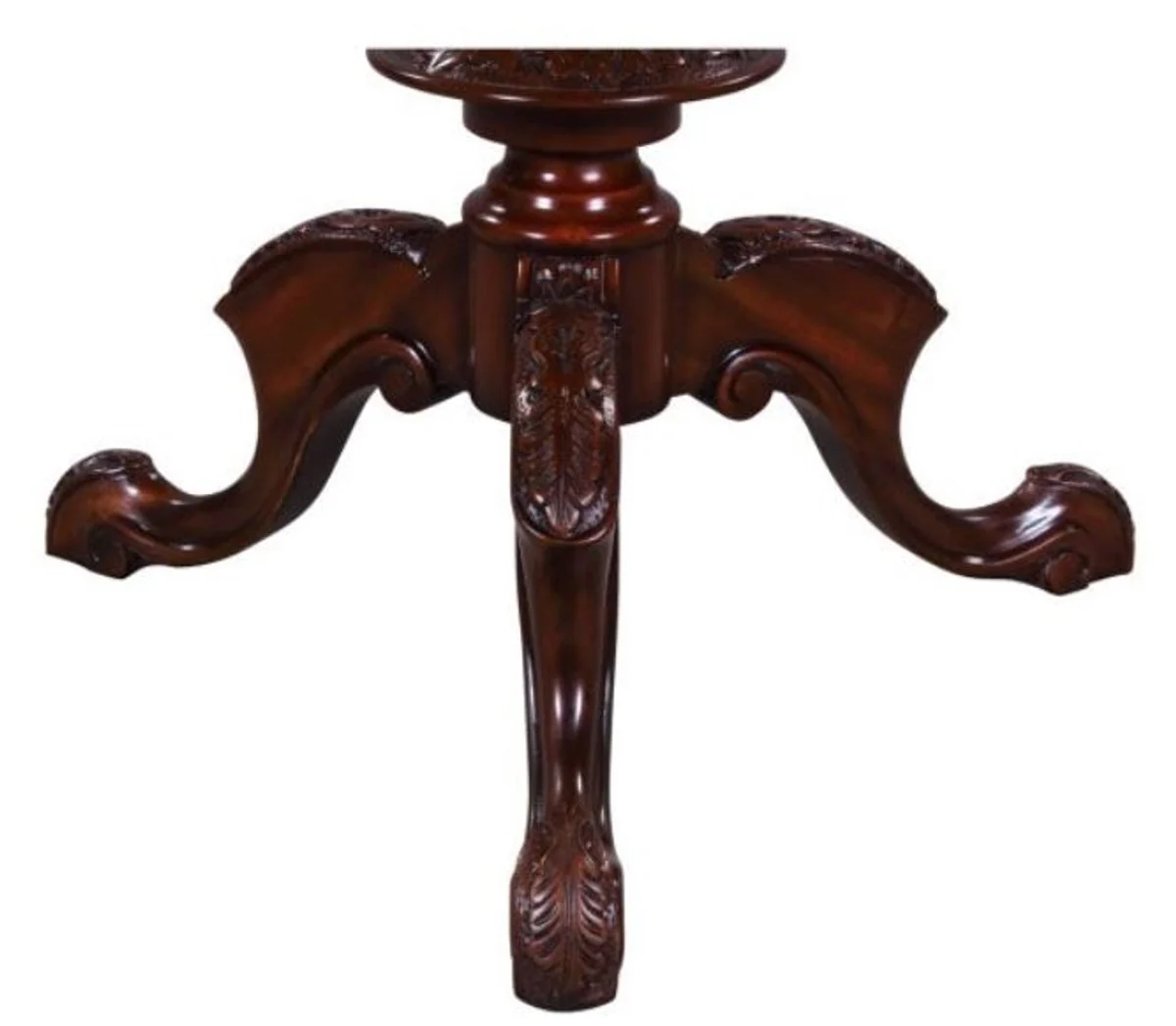 Luxury Art Nouveau mahogany side table brown Ø 50 x H. 74 cm - living room furniture
