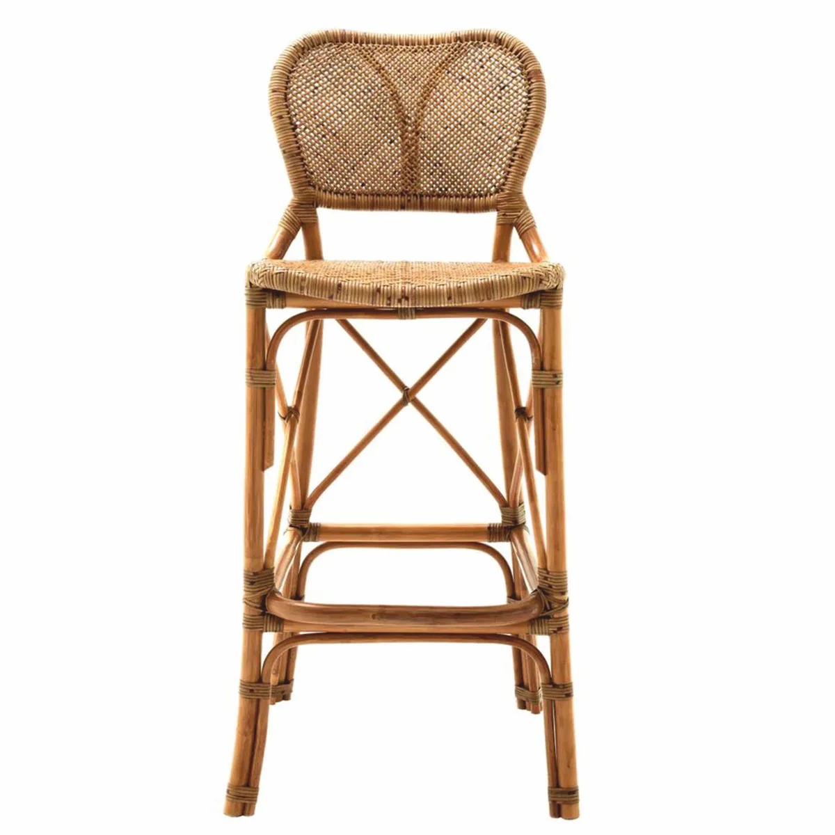 Luxury rattan bar chair brown H. 104.5 cm - rattan bar furniture
