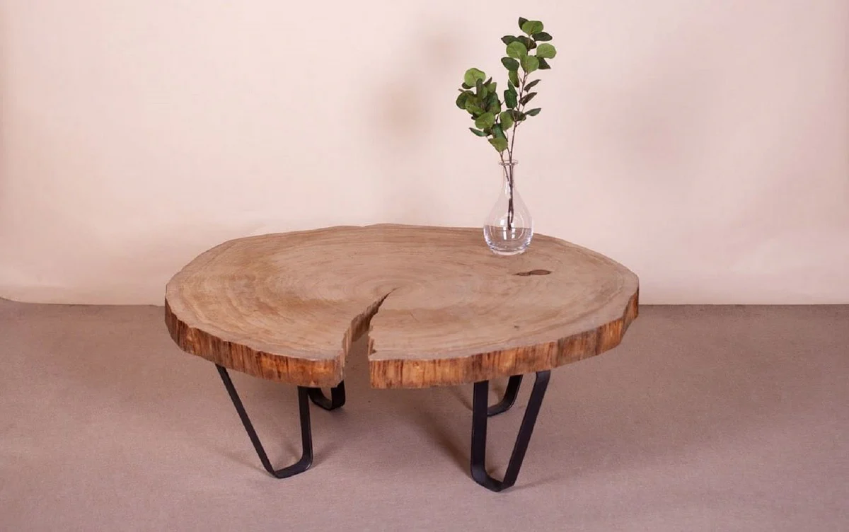 Luxury coffee table brown / black 110 x 95 x H. 50 cm