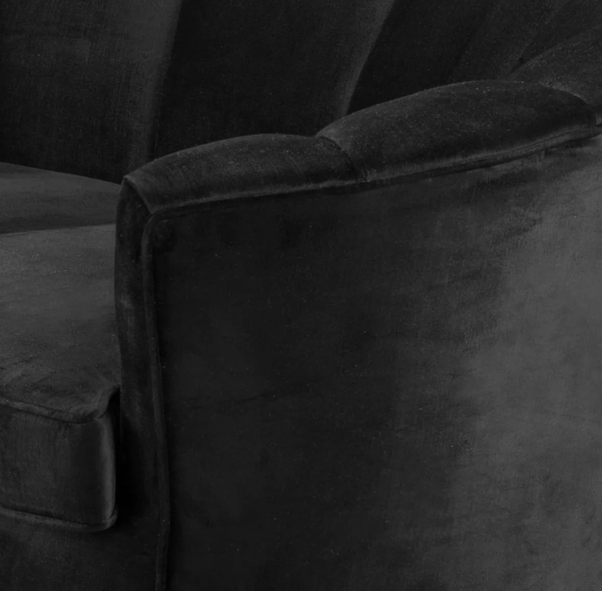 Designer sofa black / dark bronze 164 x 74 x H. 73 cm - luxury collection