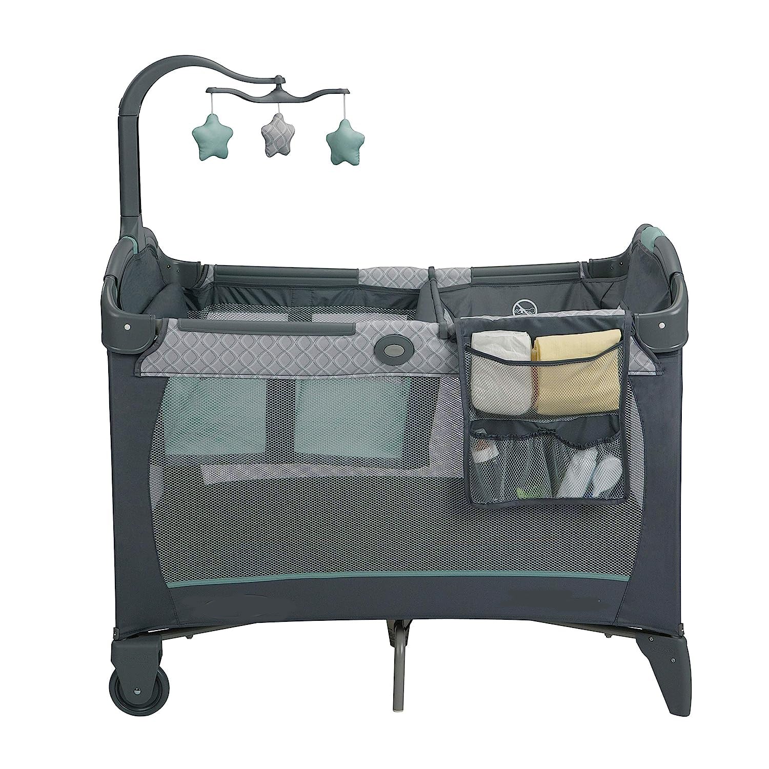 Pack and Play Change 'n Carry Playard | Inklusive tragbarer Wickelunterlage, Manor, 40 x 28,5 x 29 Zoll (1 Stück)