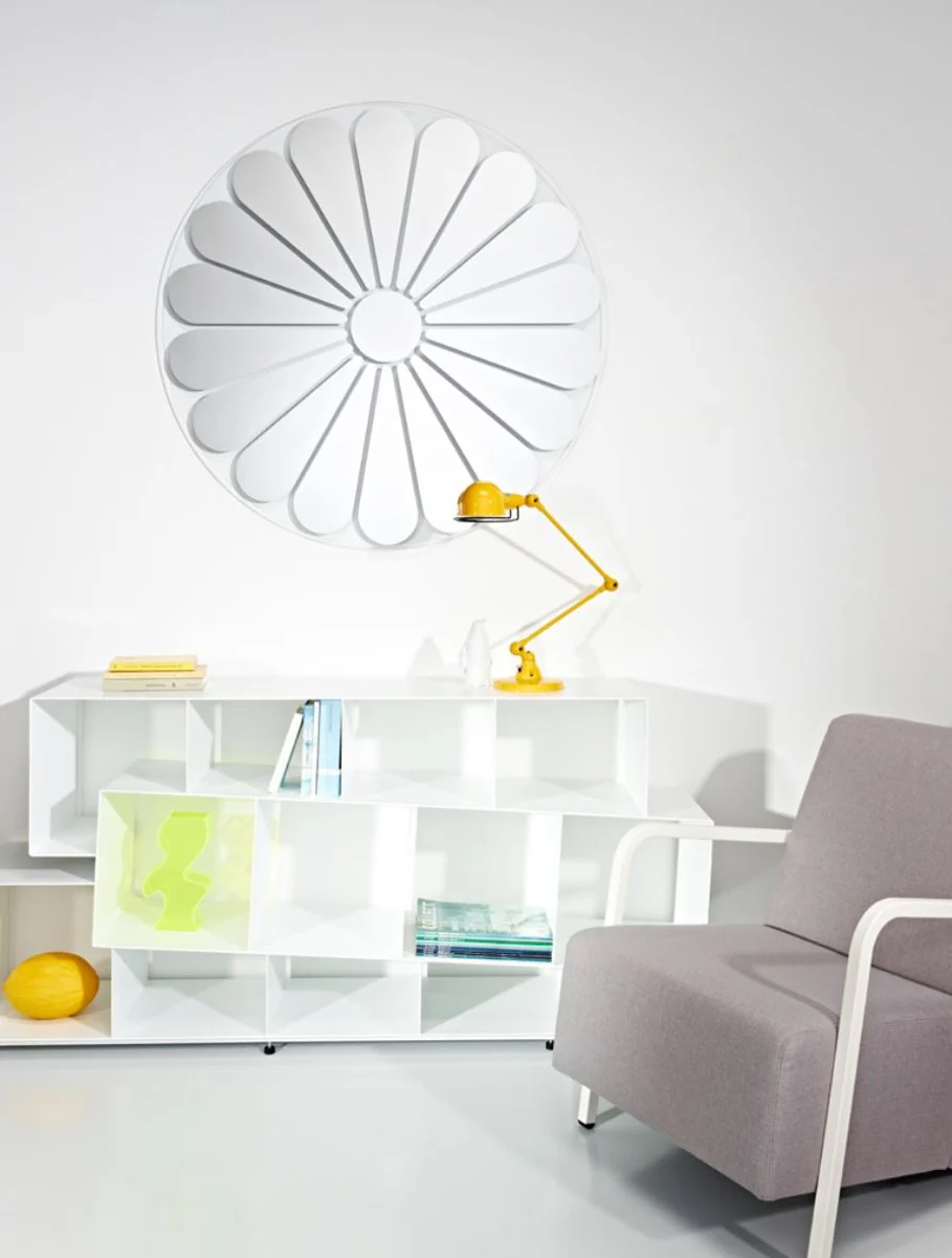 Luxury wall mirror with floral motif Ø 105 cm - designer mirror