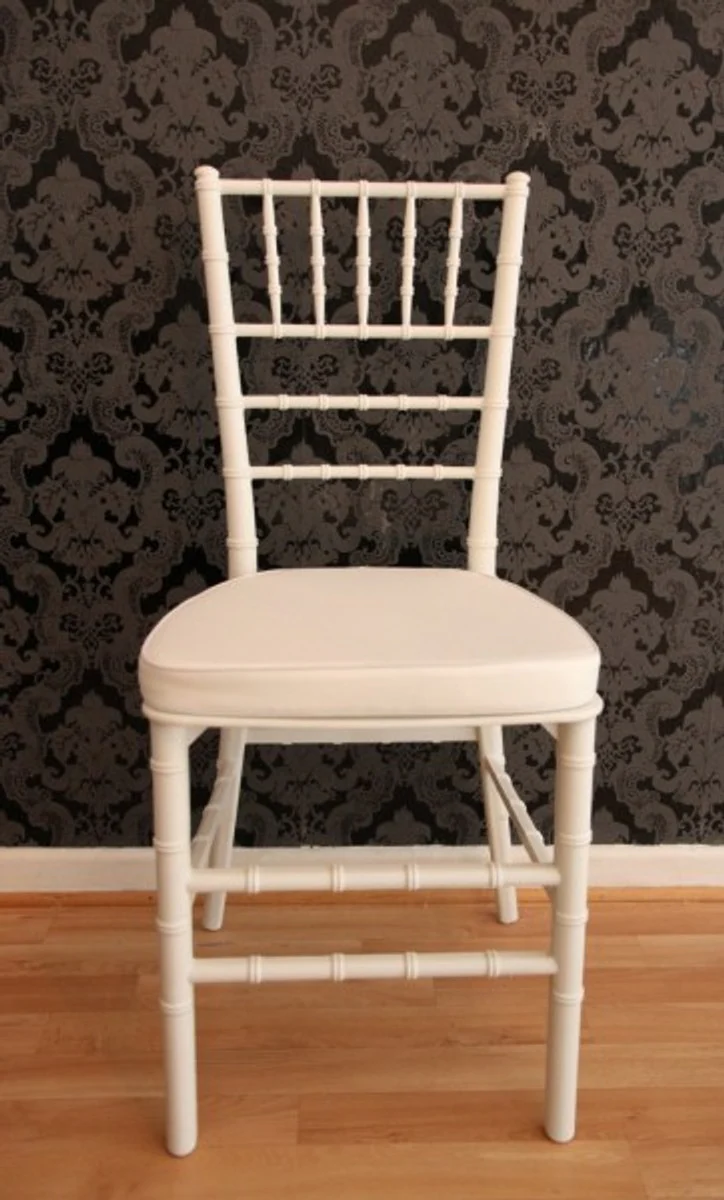 Designer acrylic chair including seat cushion white/white - Ghost Chair white - Polycarbonate furniture - Polycarbonate chair - Acrylic furniture - Ghost chair