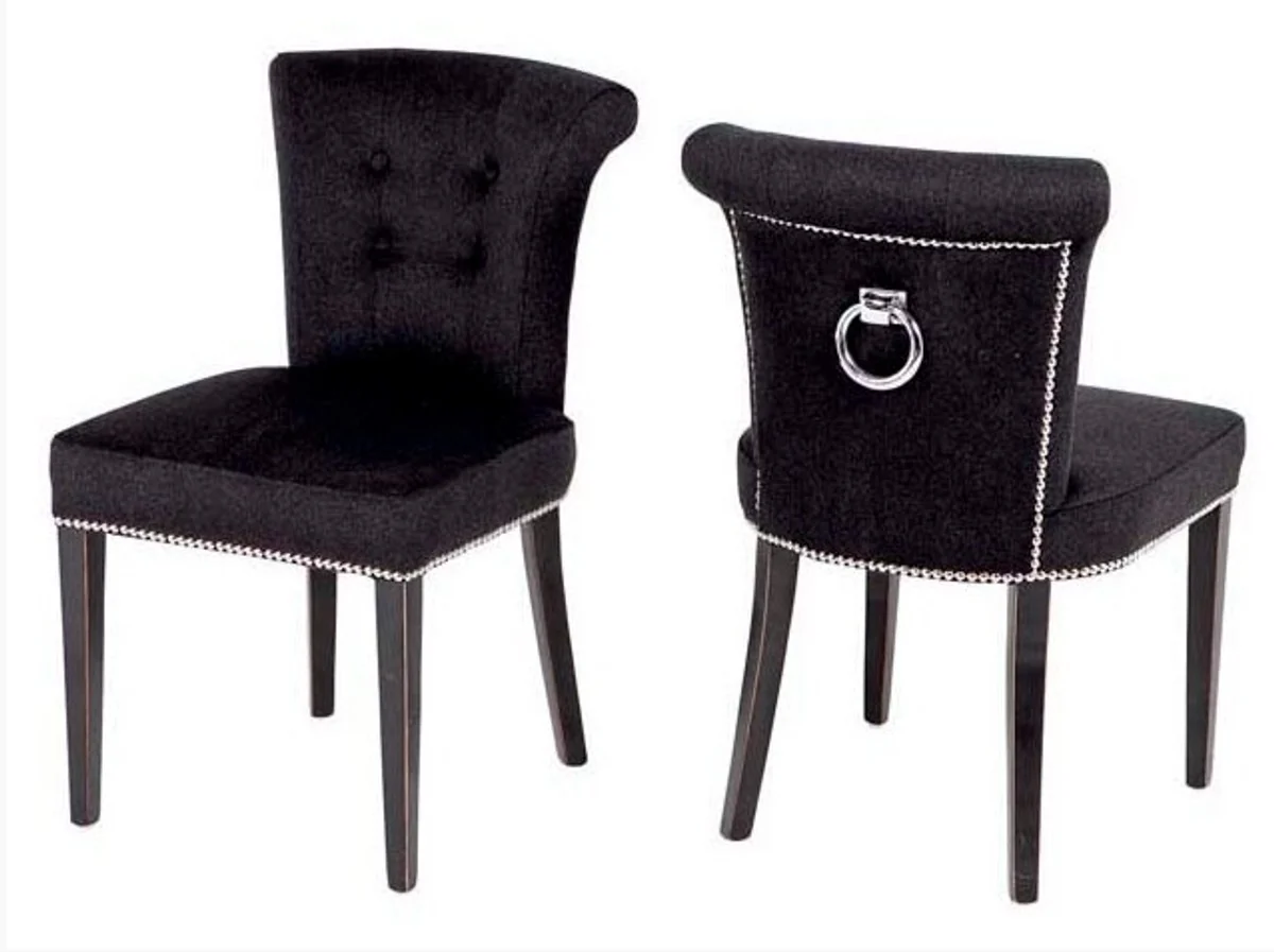 Luxury Dining Room Chair Los Angeles Black - Furniture Restaurant Baroque Hotel