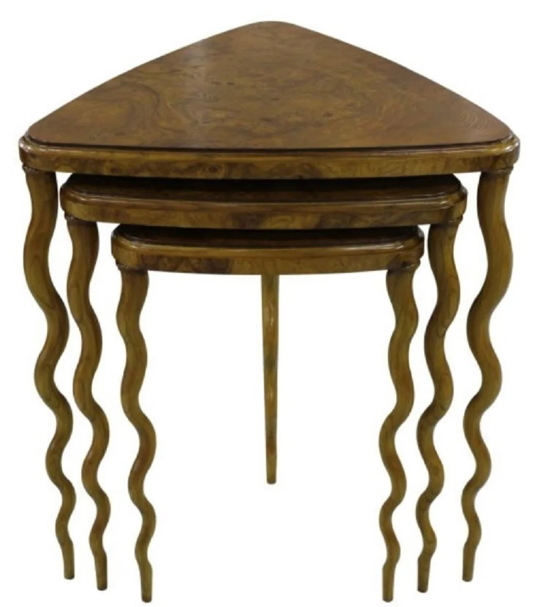 Luxury Art Nouveau side table set brown 65 x 61 x H. 70 cm - Hotel Furniture