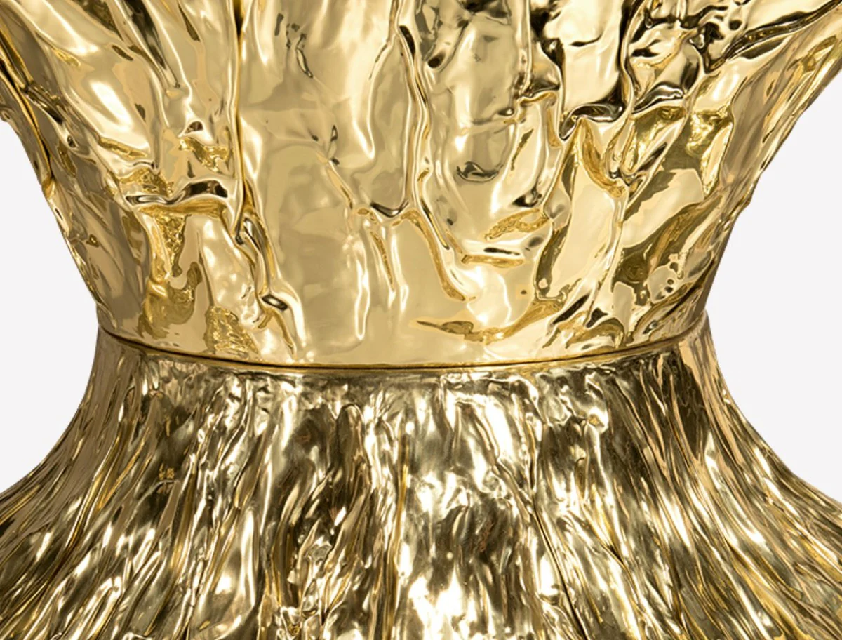 Luxury designer dining table brown / gold 450 x 150 x H. 76 cm - Rectangular dining room table - Italian luxury dining room furniture - Luxury furnishings - Luxury quality - Made in Italy