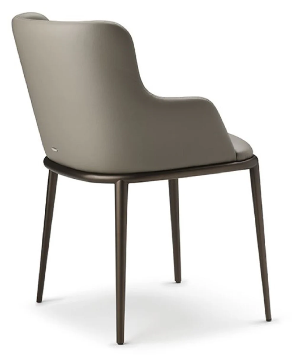 Luxury Dining Room Chair Set of 8 Gray / Black - Luxury Dining Room & Restaurant Furniture - Luxury Quality - Made in Italy