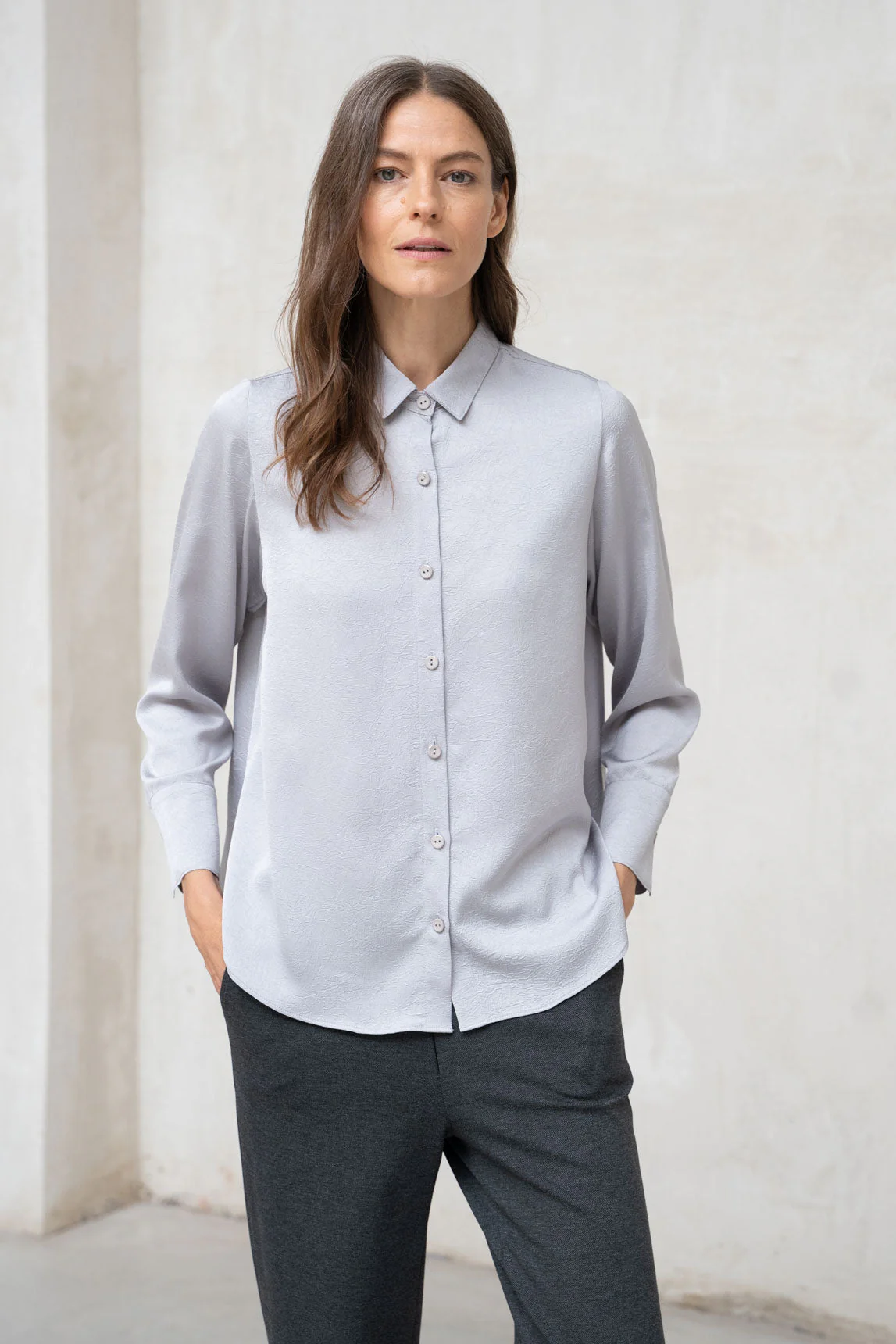 Rivera-Spanien Camisa Ascoli Gris Pearl