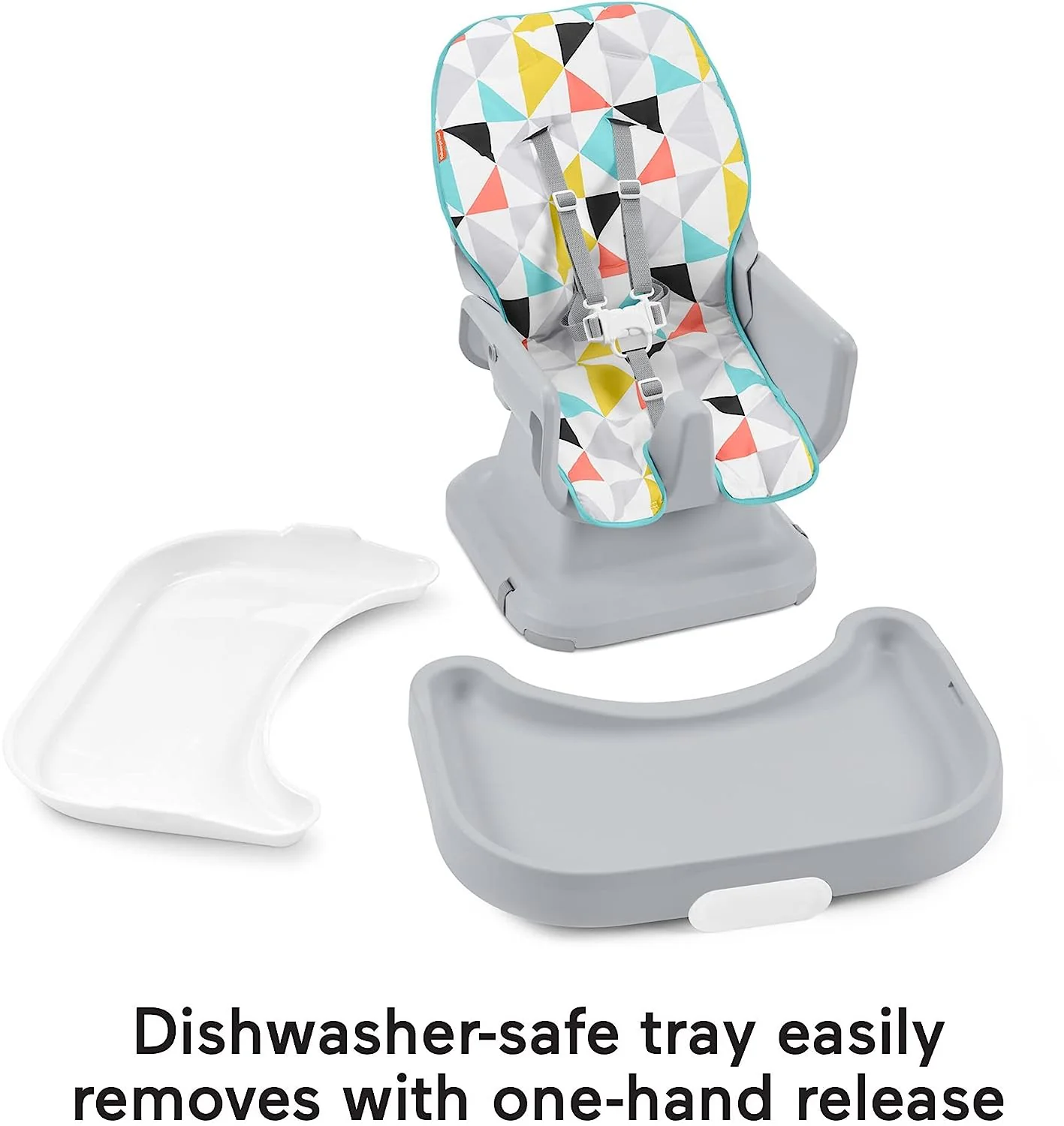 Einfacher, sauberer Hochstuhl für Babys und Kleinkinder, tragbarer Esszimmersitz mit herausnehmbarem Tabletteinsatz,