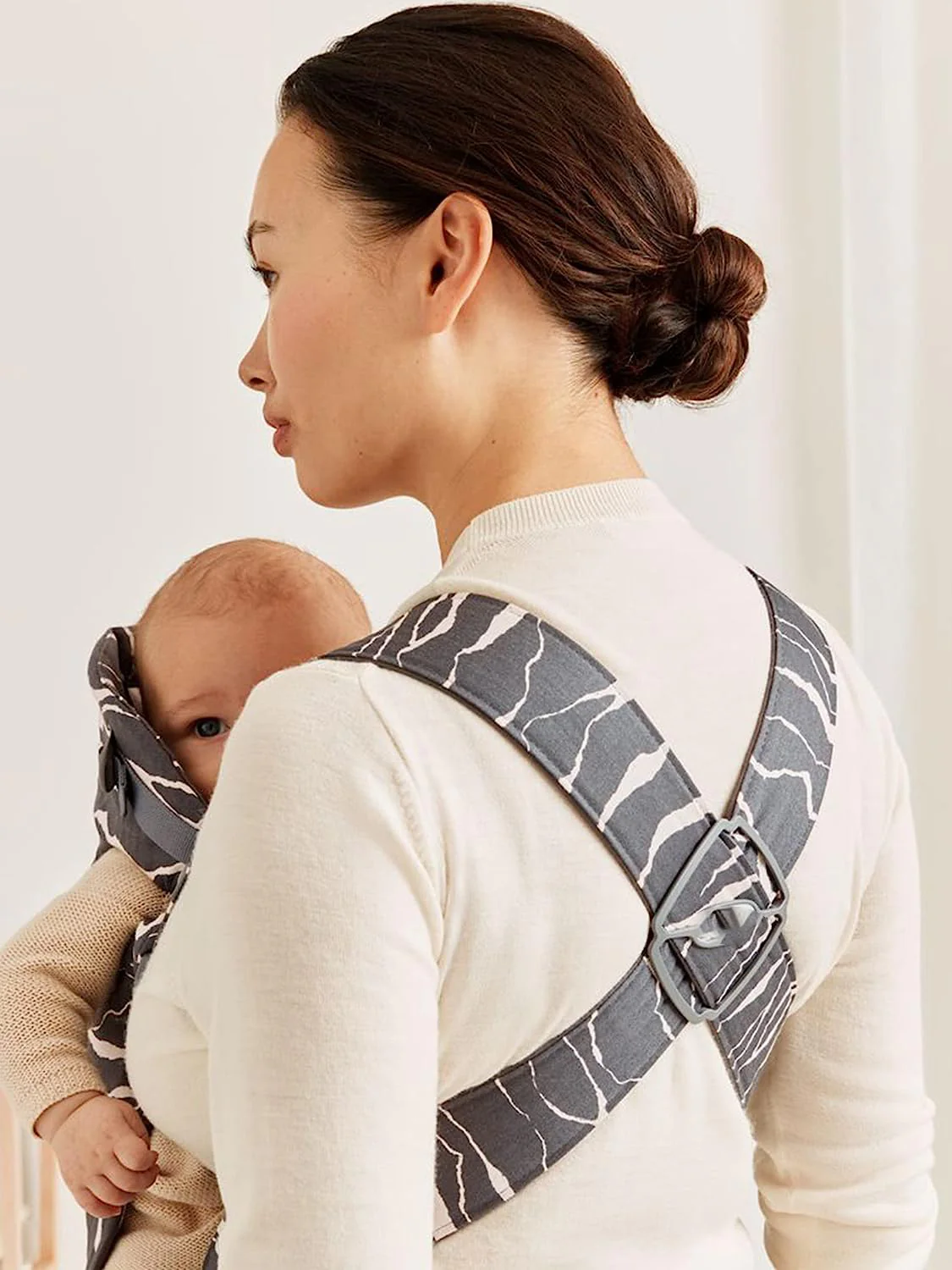 Babytrage Mini, 3D-Netz, Anthrazit/Leopard