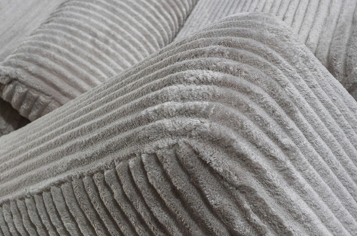 Luxury corner sofa with adjustable backrests gray / black 330 x 240 cm