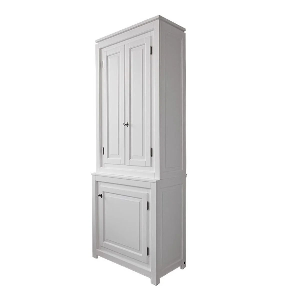 Art Deco cabinet white 80 x 50 x H 220 cm - solid wood furniture