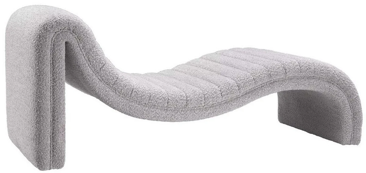 Luxury chaise longue gray 165 x 61.5 x H. 65 cm - living room lounge chair - designer chaise longue - living room furniture - luxury furniture - luxury quality