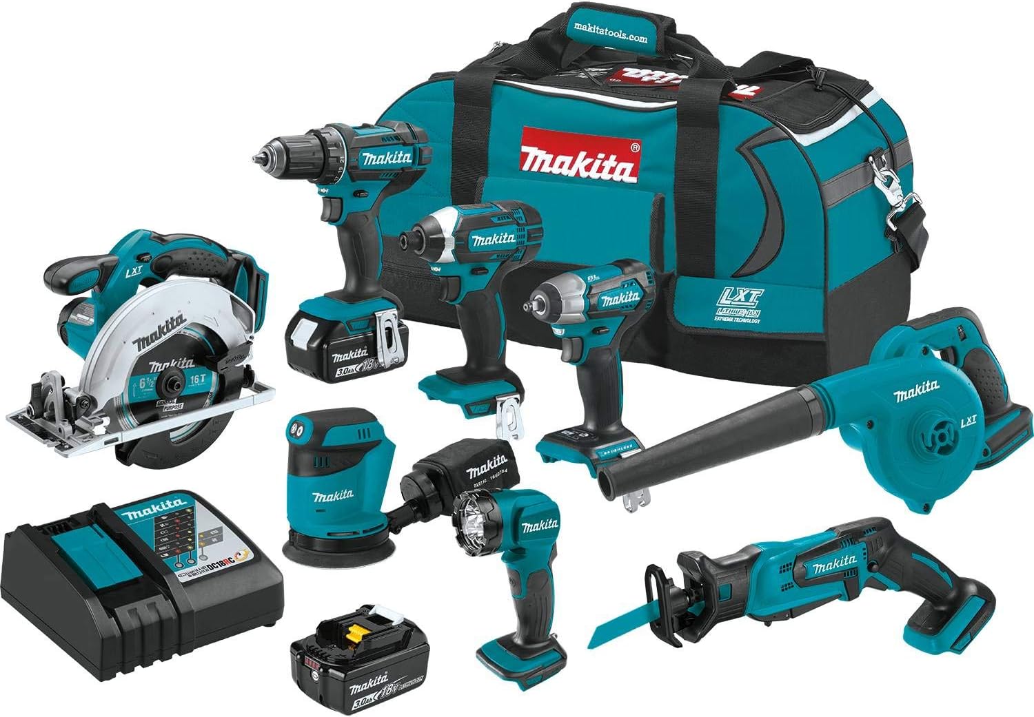 Makita XT801X1 18V LXT Lithium-Ionen Akku 8-Pc. Combo Kit (3.0Ah)