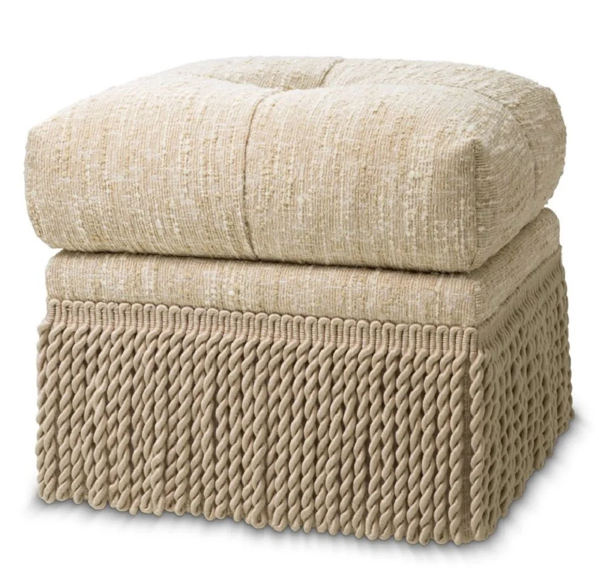 Luxury stool cream 53 x 53 x H. 47 cm - living room & hotel stool