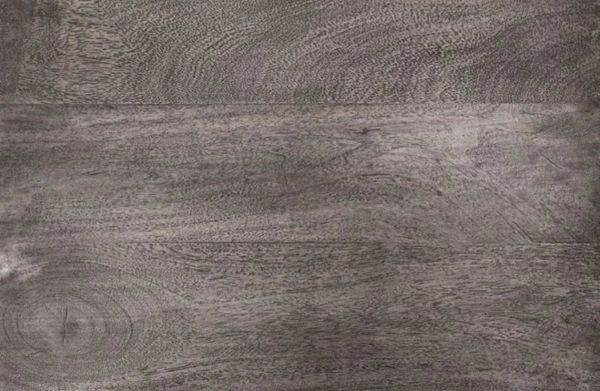 Industrial design side table gray 43 x 35 x H. 46 cm - industrial style metal table with solid wood table top - industrial design furniture