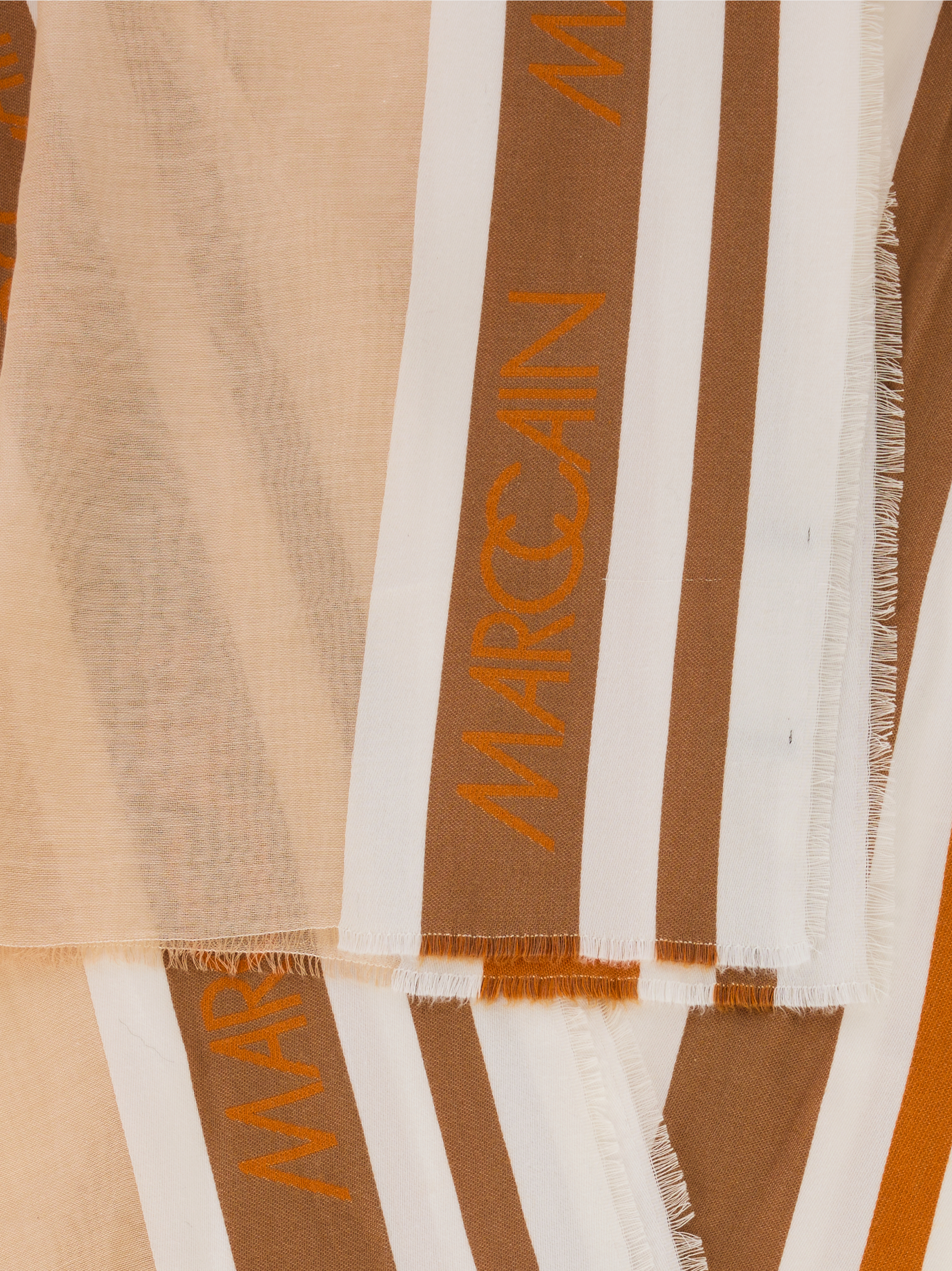 Marc-Cain Gestreifter Schal aus reiner Baumwolle