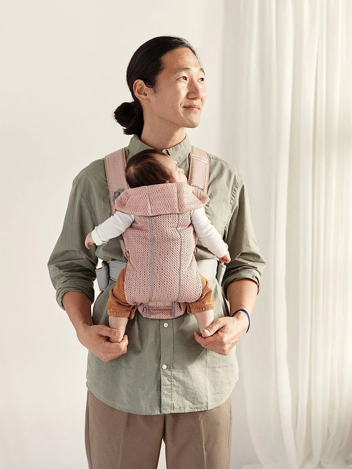 Babytrage Mini, 3D-Netz, Anthrazit/Leopard